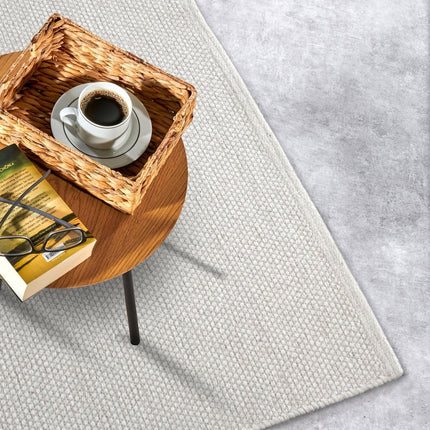 Lopers - Elle Decoration Delhi wollen loper Pradesh Naturel/Wit - Vloerkledenloods