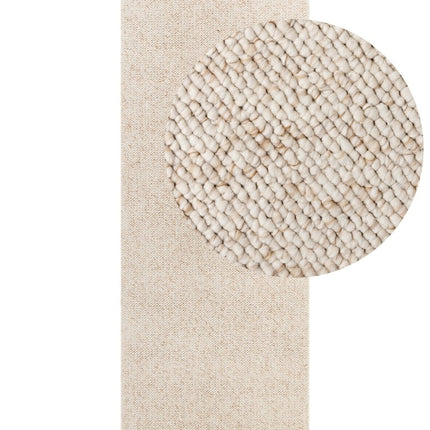 Lopers - Elle Decoration Rocco loper in wol-look Rocco Crème - Vloerkledenloods