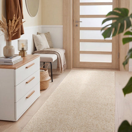 Lopers - Elle Decoration Rocco loper in wol-look Rocco Crème - Vloerkledenloods