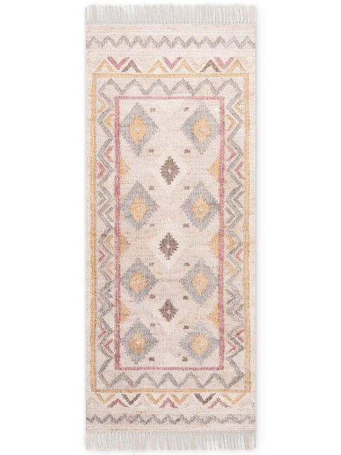 Lopers - Elle Decoration Roya Afghaans kelim loper Imani Crème/Multicolor - Vloerkledenloods