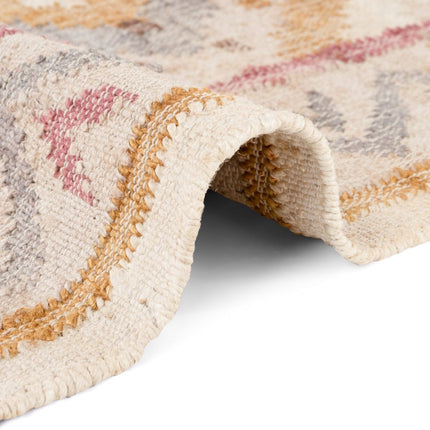 Lopers - Elle Decoration Roya Afghaans kelim loper Imani Crème/Multicolor - Vloerkledenloods