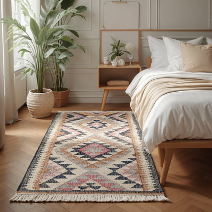 Lopers - Elle Decoration Roya Afghaans kelim loper Parsa Crème/Multicolor - Vloerkledenloods