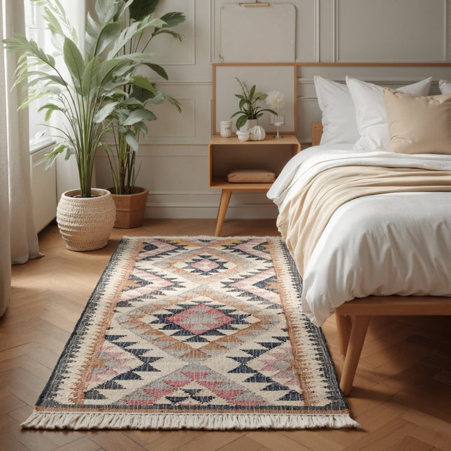 Lopers - Elle Decoration Roya Afghaans kelim loper Parsa Crème/Multicolor - Vloerkledenloods