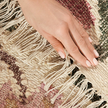 Lopers - Elle Decoration Roya Afghaans kelim loper Violette Crème/Multicolor - Vloerkledenloods