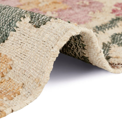Lopers - Elle Decoration Roya Afghaans kelim loper Violette Crème/Multicolor - Vloerkledenloods