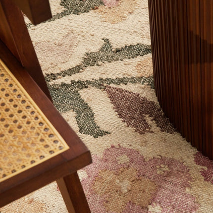 Lopers - Elle Decoration Roya Afghaans kelim loper Violette Crème/Multicolor - Vloerkledenloods