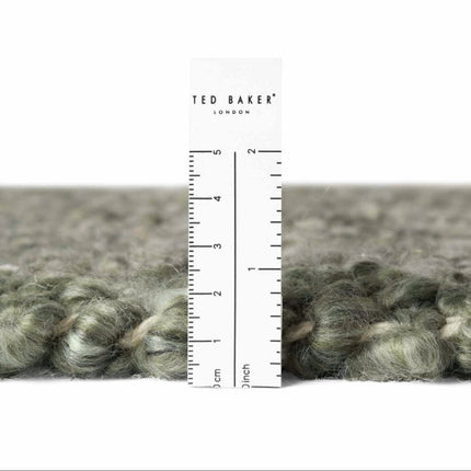Lopers - Ted Baker Notting Hill zacht bouclé kortpolig loper Portobello Groen - Vloerkledenloods