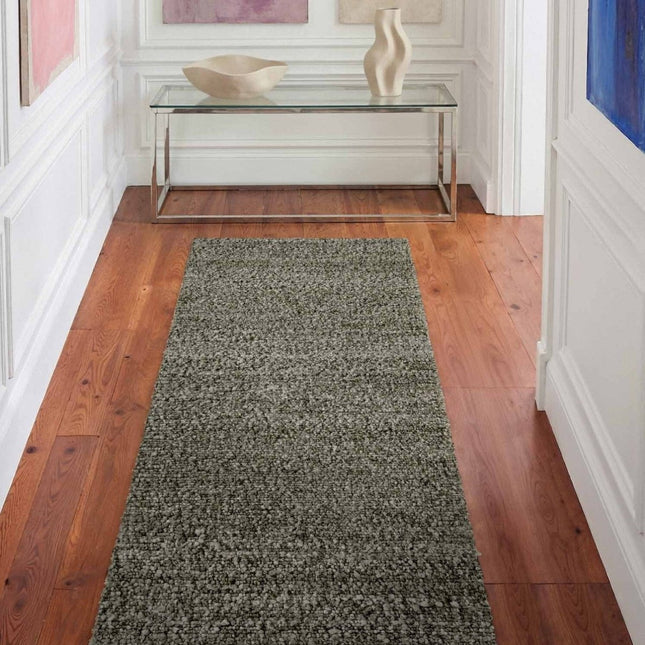 Lopers - Ted Baker Notting Hill zacht bouclé kortpolig loper Portobello Groen - Vloerkledenloods