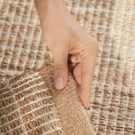 Lopers - Villeroy & Boch 1829 jute loper Birka Naturel Goud - Vloerkledenloods