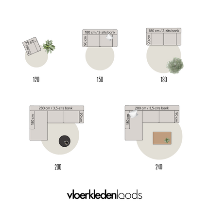 Rond wollen vloerkleed Gapo beige/wit gemeleerd