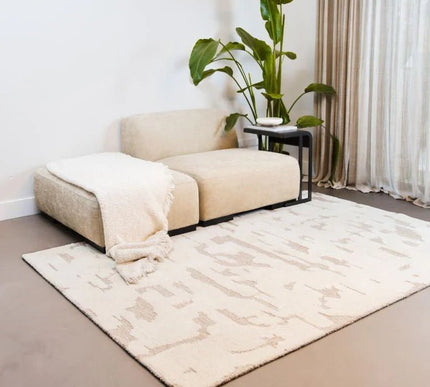 Maatwerk Vloerkleden - Wollen vloerkleed Ligne Beige 13 - Karpi - Vloerkledenloods