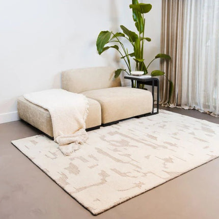 Maatwerk Vloerkleden - Wollen vloerkleed Ligne Beige 13 - Karpi - Vloerkledenloods