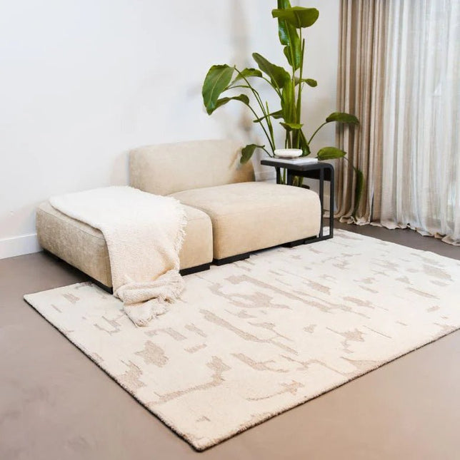 Maatwerk Vloerkleden - Wollen vloerkleed Ligne Beige 13 - Karpi - Vloerkledenloods