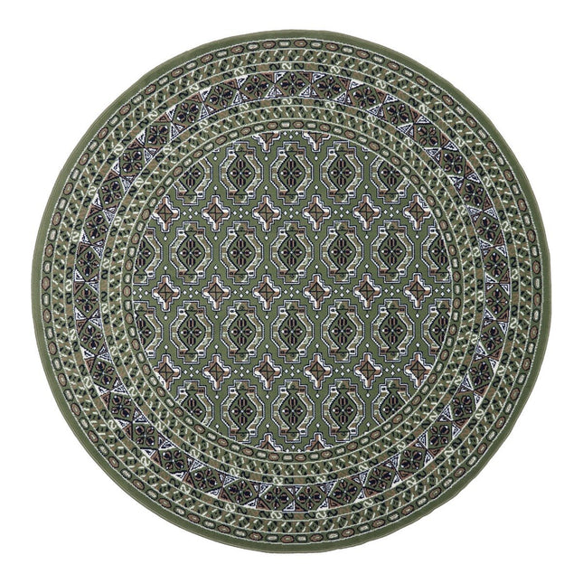 Rond Vintage Vloerkleed Rond Marad Groen Interieur05