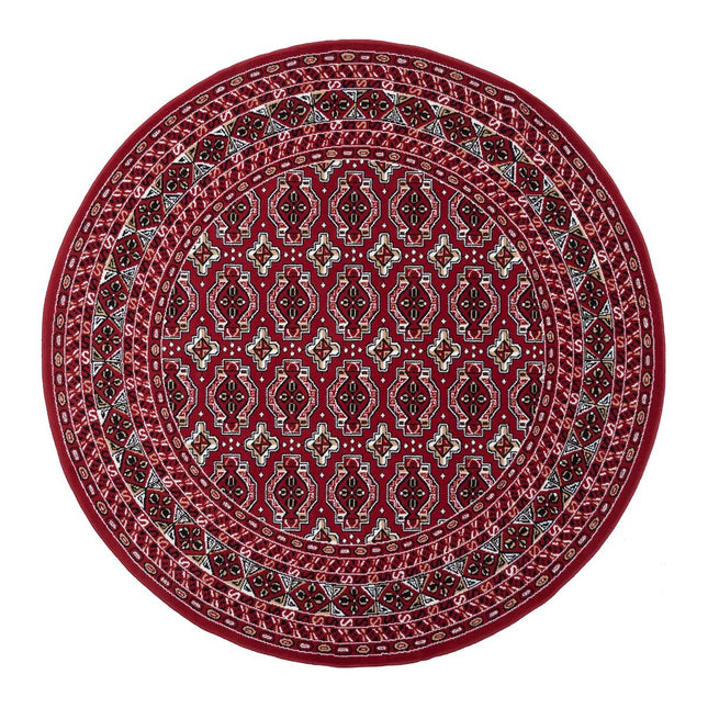 Rond vintage vloerkleed Marad Rood Interieur 05