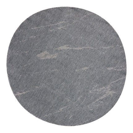 Rond Buitenkleed Marble - Grijs/wit - dubbelzijdig - EVA Interior