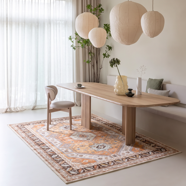 Vintage vloerkleed Medina Lichtroze