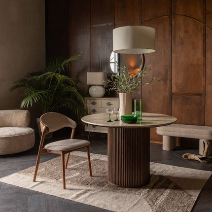 Moderne vloerkleden - Dutchbone vloerkleed Briton Beige - Vloerkledenloods
