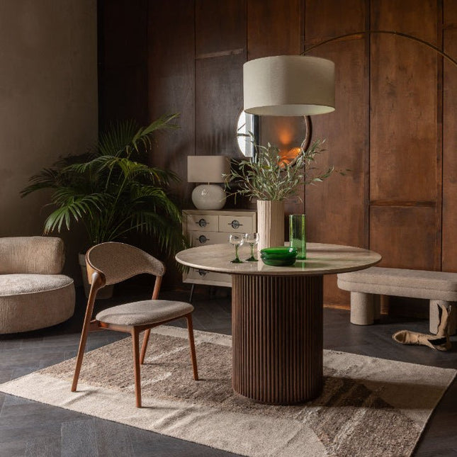 Moderne vloerkleden - Dutchbone vloerkleed Briton Beige - Vloerkledenloods