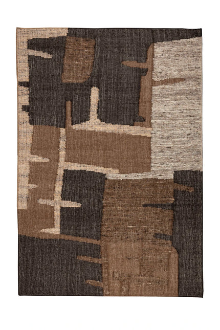 Moderne vloerkleden - Dutchbone vloerkleed Briton Brown - Vloerkledenloods