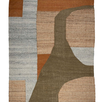 Moderne vloerkleden - Dutchbone vloerkleed Pavilion Naturel Green Brown - Vloerkledenloods