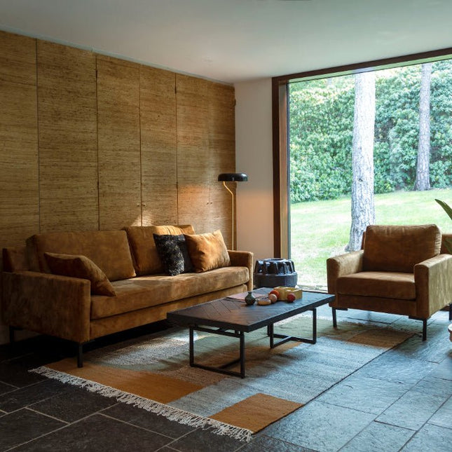 Moderne vloerkleden - Dutchbone vloerkleed Pavilion Naturel Green Brown - Vloerkledenloods