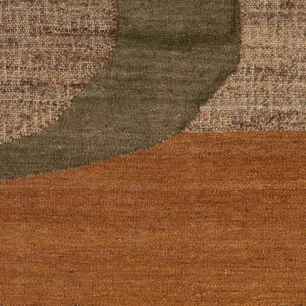 Moderne vloerkleden - Dutchbone vloerkleed Pavilion Naturel Green Brown - Vloerkledenloods