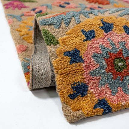 Moderne vloerkleden - Flair Rugs vloerkleed Amira Floral Wool Multi - Vloerkledenloods