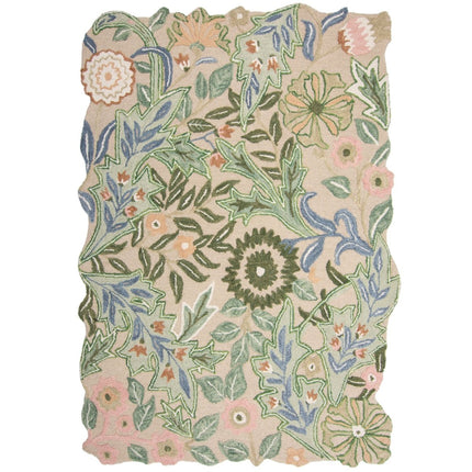 Moderne vloerkleden - Flair Rugs vloerkleed Bryony Shaped Floral Groen - Vloerkledenloods