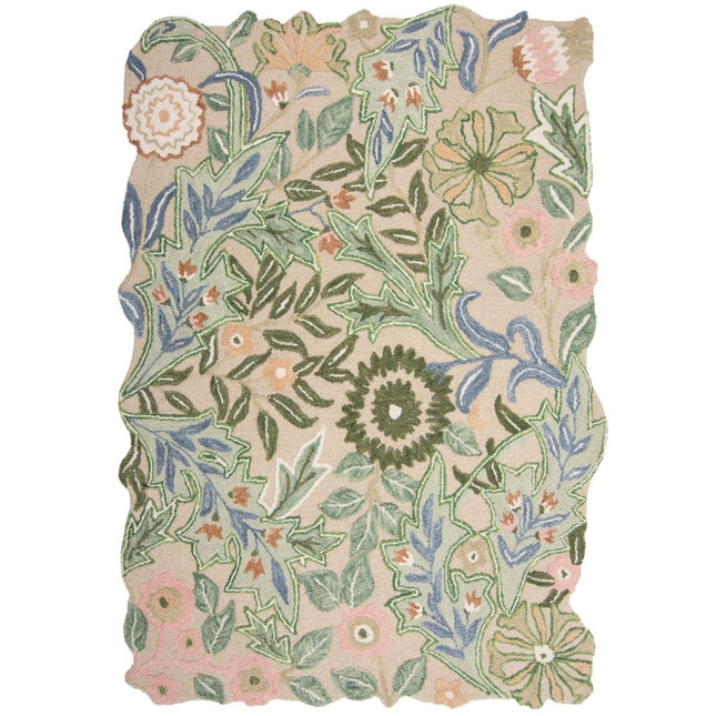 Moderne vloerkleden - Flair Rugs vloerkleed Bryony Shaped Floral Groen - Vloerkledenloods