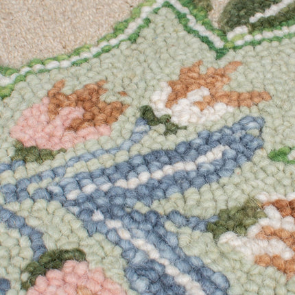 Moderne vloerkleden - Flair Rugs vloerkleed Bryony Shaped Floral Groen - Vloerkledenloods