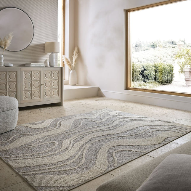 Moderne vloerkleden - Flair Rugs vloerkleed Calder Washable Grijs - Vloerkledenloods