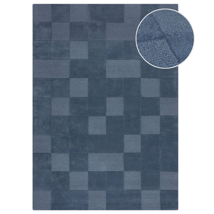 Moderne vloerkleden - Flair Rugs vloerkleed Checkerboard Blauw - Vloerkledenloods
