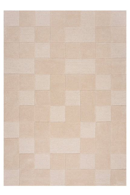 Moderne vloerkleden - Flair Rugs vloerkleed Checkerboard Naturel - Vloerkledenloods