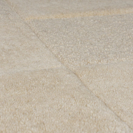 Moderne vloerkleden - Flair Rugs vloerkleed Checkerboard Naturel - Vloerkledenloods