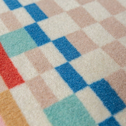 Moderne vloerkleden - Flair Rugs vloerkleed Checkered Border Multi - Vloerkledenloods
