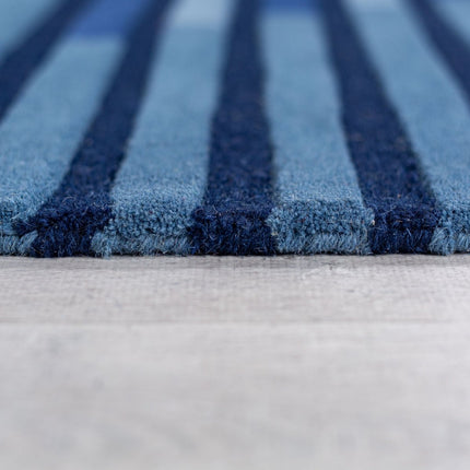 Moderne vloerkleden - Flair Rugs vloerkleed Conway Retro Shaped Donkerblauw - Vloerkledenloods