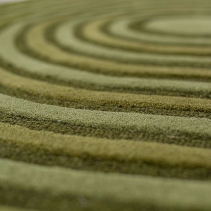 Moderne vloerkleden - Flair Rugs vloerkleed Conway Retro Shaped Olijf - Vloerkledenloods