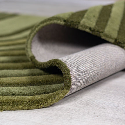 Moderne vloerkleden - Flair Rugs vloerkleed Conway Retro Shaped Olijf - Vloerkledenloods