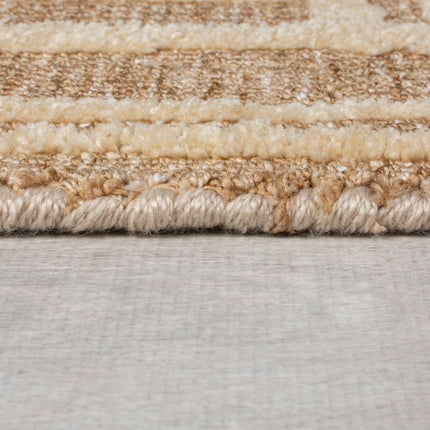 Moderne vloerkleden - Flair Rugs vloerkleed Elliot Circular Knit Beige - Vloerkledenloods