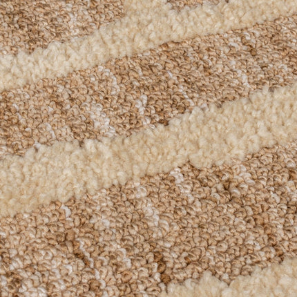 Moderne vloerkleden - Flair Rugs vloerkleed Elliot Circular Knit Beige - Vloerkledenloods