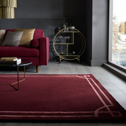 Moderne vloerkleden - Flair Rugs vloerkleed Gatsby Wool Bordeaux - Vloerkledenloods