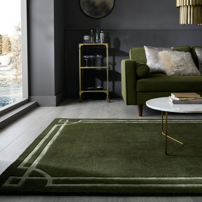 Moderne vloerkleden - Flair Rugs vloerkleed Gatsby Wool Olijf - Vloerkledenloods