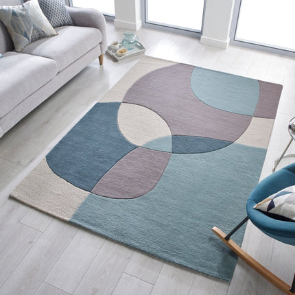 Moderne vloerkleden - Flair Rugs vloerkleed Glow Blauw - Vloerkledenloods