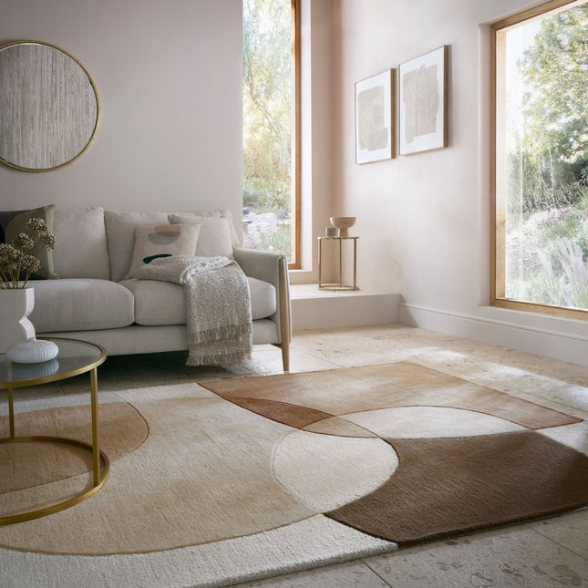 Moderne vloerkleden - Flair Rugs vloerkleed Glow Wool Naturel - Vloerkledenloods