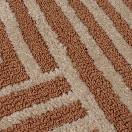 Moderne vloerkleden - Flair Rugs vloerkleed Kylo Circular Knit Terracotta - Vloerkledenloods