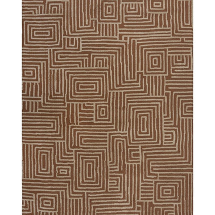 Moderne vloerkleden - Flair Rugs vloerkleed Kylo Circular Knit Terracotta - Vloerkledenloods