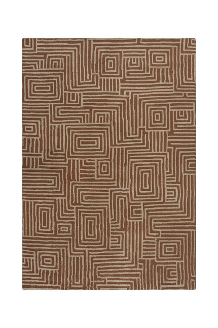 Moderne vloerkleden - Flair Rugs vloerkleed Kylo Circular Knit Terracotta - Vloerkledenloods