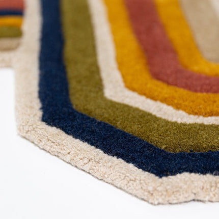 Moderne vloerkleden - Flair Rugs vloerkleed Lattice Shaped Wool Terracotta - Vloerkledenloods