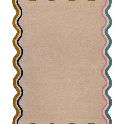 Moderne vloerkleden - Flair Rugs vloerkleed Leo Scallop Border Multi - Vloerkledenloods
